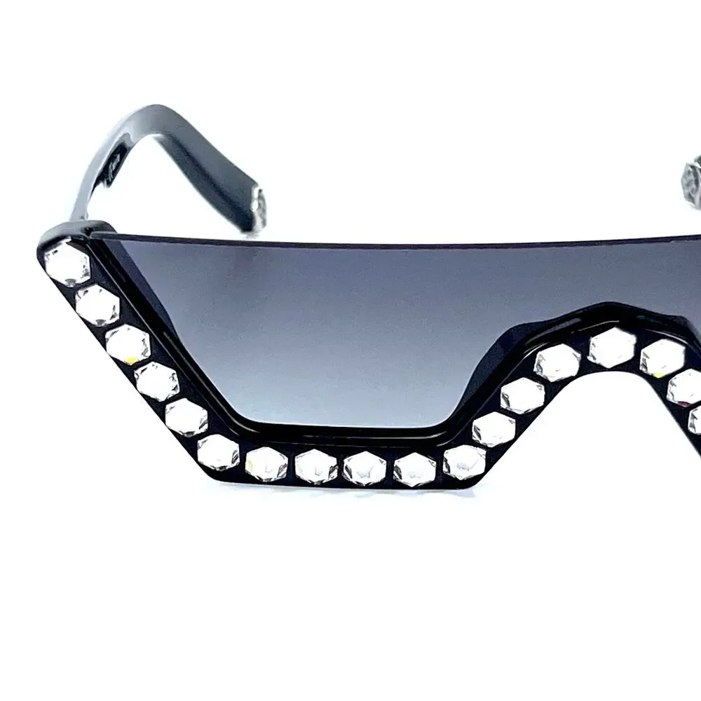 NEW!!! PHILIPP PLEIN Sunglasses Plein Crystal Lux SPP031S Col.0700 Authentic
